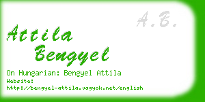 attila bengyel business card